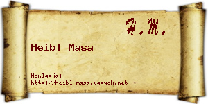Heibl Masa névjegykártya